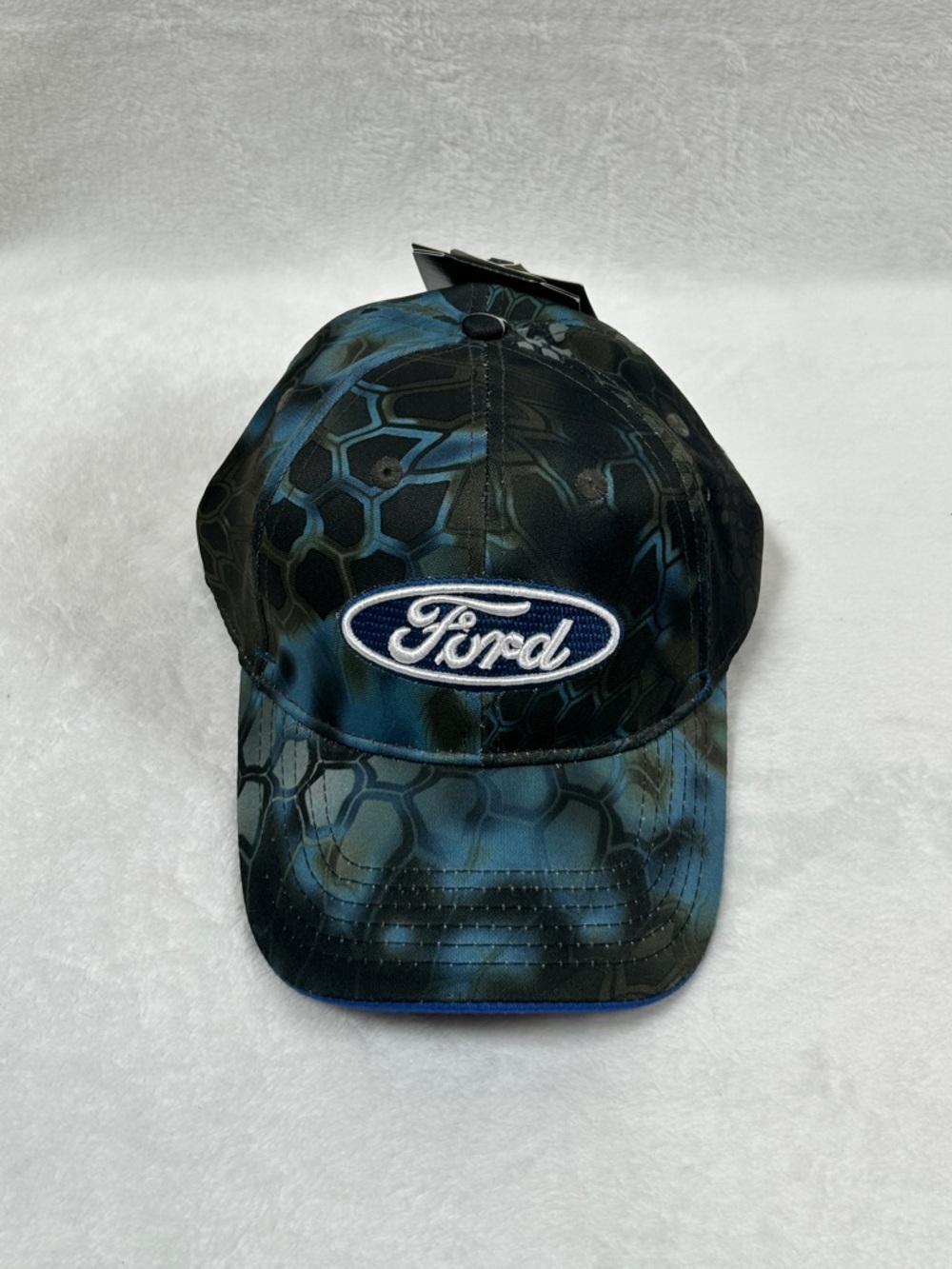 Ford Kryptek Camo Hat Blue Green Snapback OC Gear Outdoor Cap